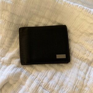 Salvatore Ferragamo Black Leather Card Holder